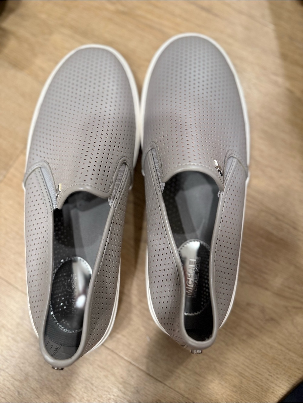 Michael Kors Slip-On Sneakers Taupe Perforated Women’s (Size 10)